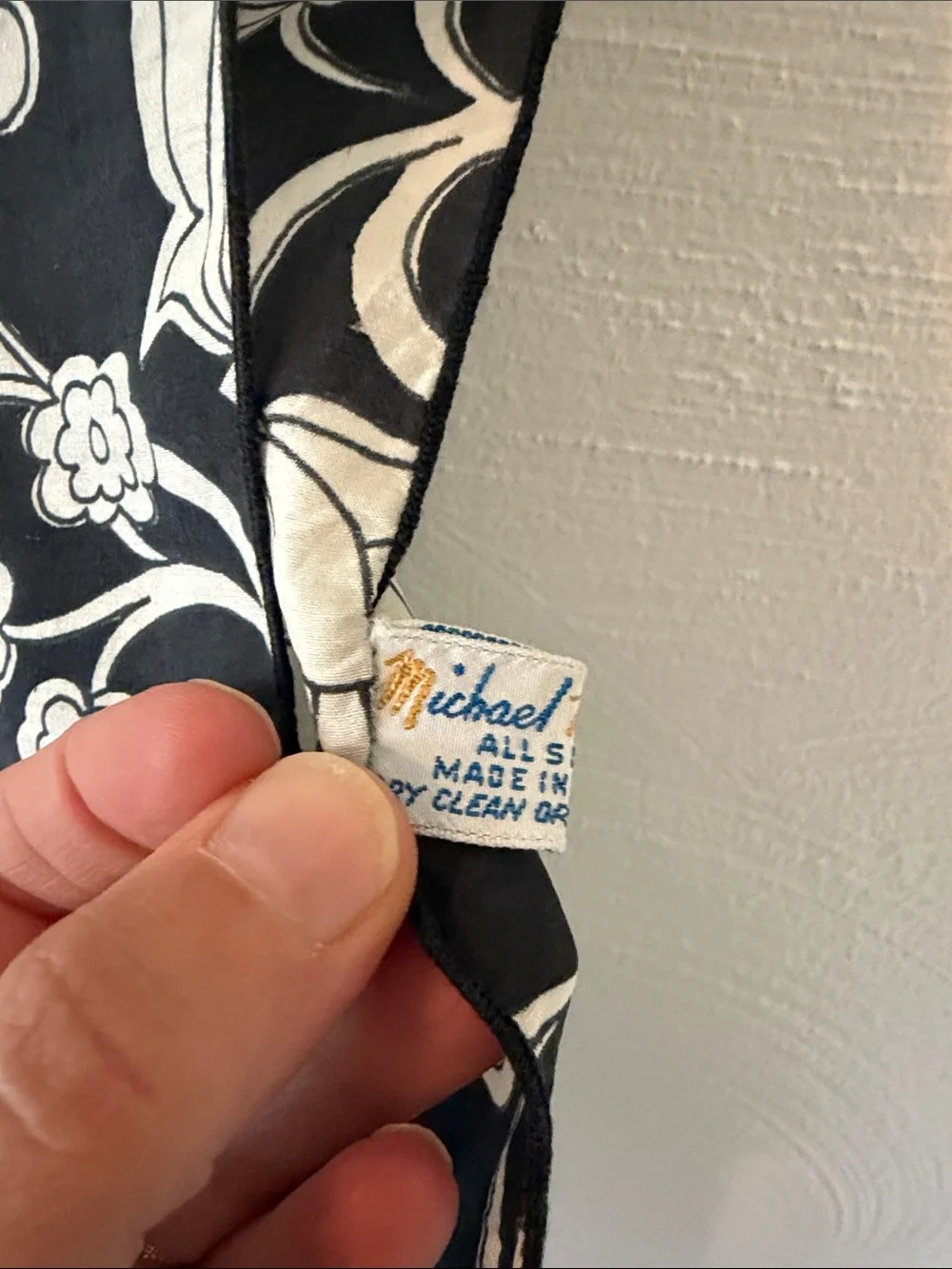 Vintage Silk Floral Scarf.